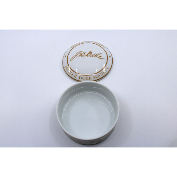 Signed GDA LIMOGES TIFFANY & Co Porcelain TIFFANY GARDEN 3 1  B2 Auth 1998 Tiffany Co Duke University Porcelain Trinket Box J.B. Duke Society